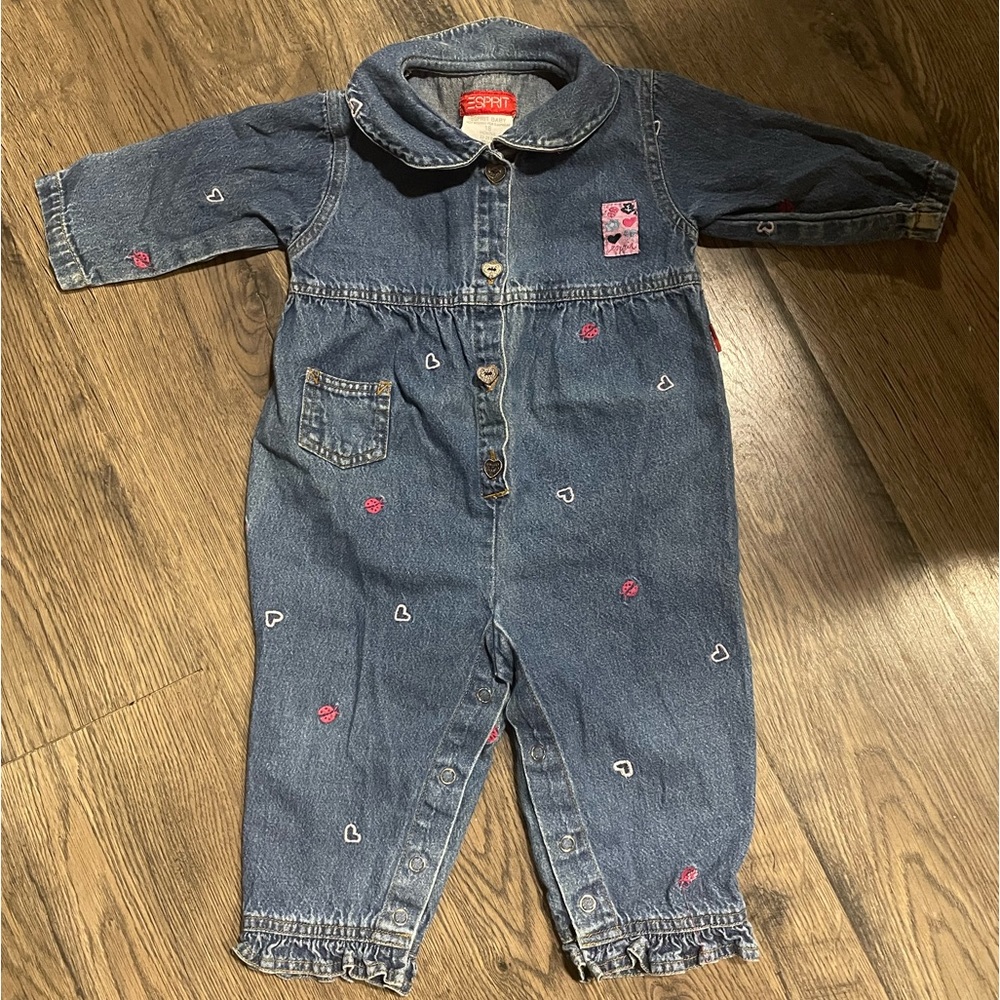 Vintage ESPRIT Baby Denim One Piece Jumper, Size 18 months